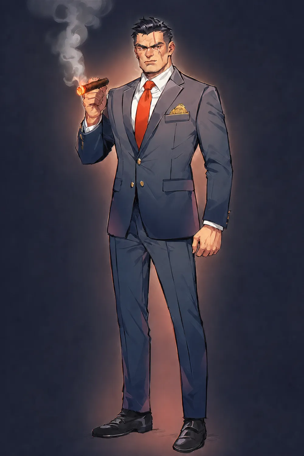 Character 1, semi-realistic style